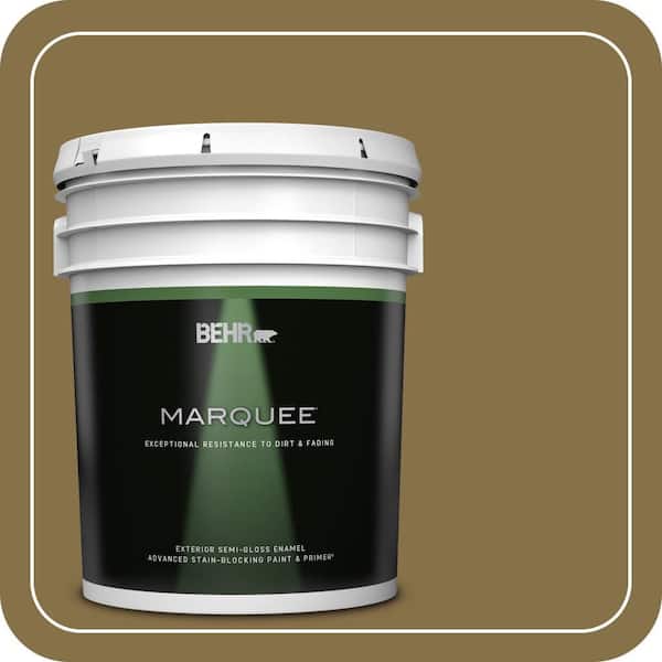 BEHR MARQUEE 5 gal. #S320-7 African Plain Semi-Gloss Enamel Exterior Paint & Primer