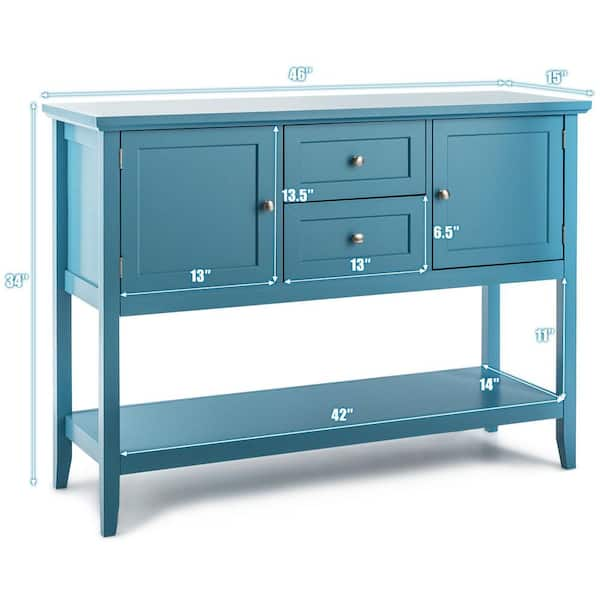 Blue sideboard shop buffet table