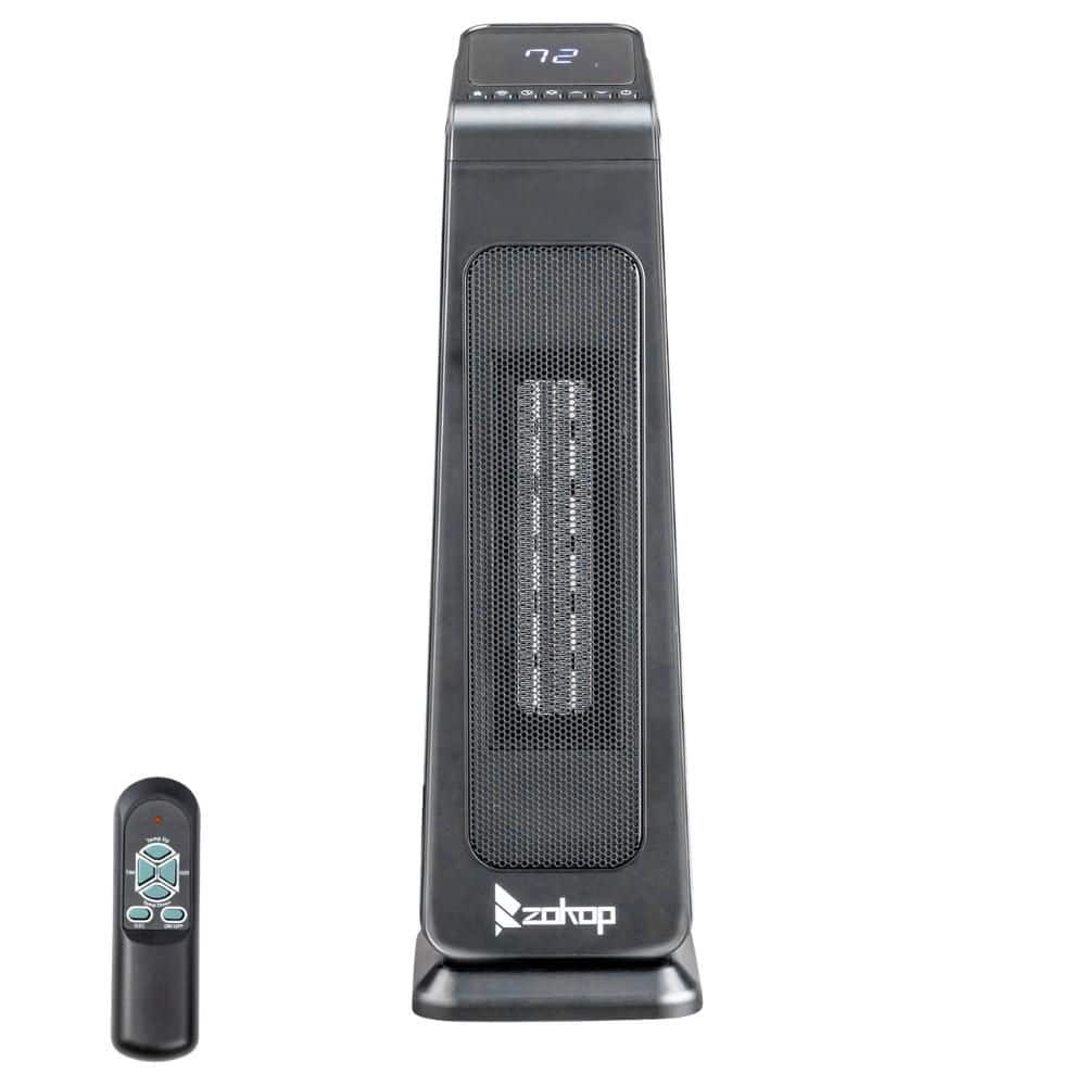 1500-Watt 23 in. Indoor Electric Tower Ceramic Fan Space Heater with Remote Control price history on PriceWatchPro