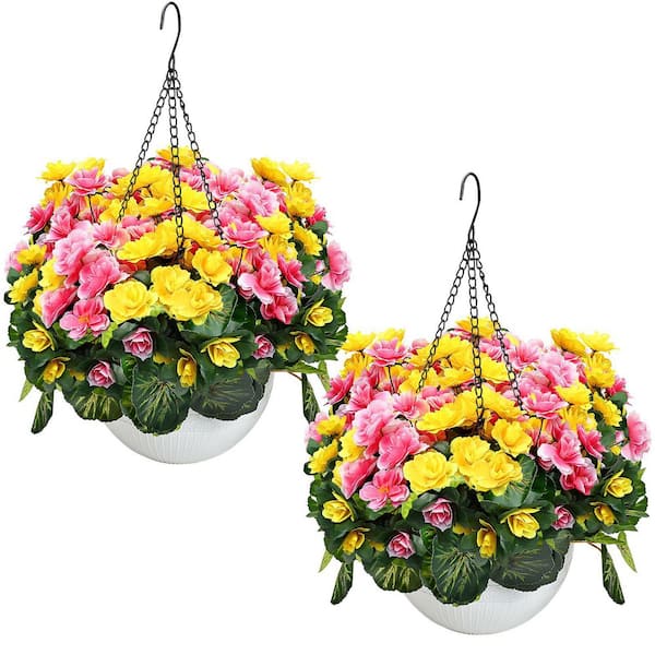 23.6 in. H Multi-Colored Artificial Mixed Flower with Basket