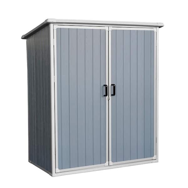 5 ft. W x 3 ft. D Plastic Shed with Lockable Doors (15 sq. ft.)