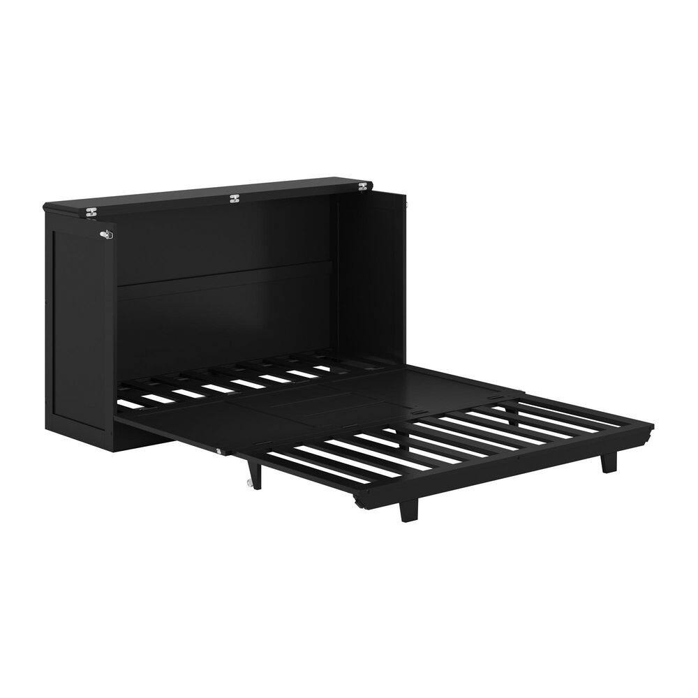 Charleston Light Toffee Natural Bronze Wood Frame Queen Murphy Bed Chest with 6 in. Mattress - thumbnail 9