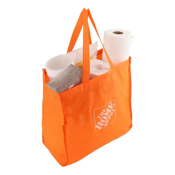 The Home Depot 7.25 in. Orange Reusable Shopping Bag HDRUBAG-TH - The Home  Depot