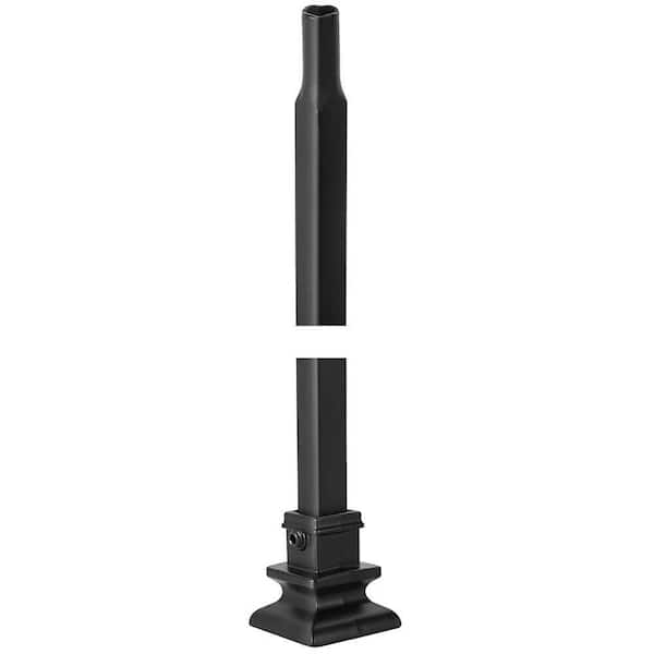 Wrought Iron Stair Balusters 44x1/2 Satin Black Square Tube Spindles for Staircase and Deck Railing 32-Pack 1.49" W