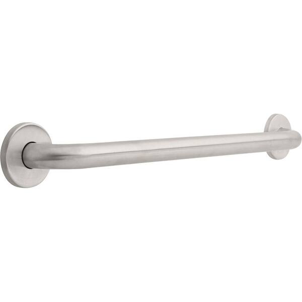 Delta 24 in. x 1-1/4 in. Concealed Mounting Grab Bar in Stainless