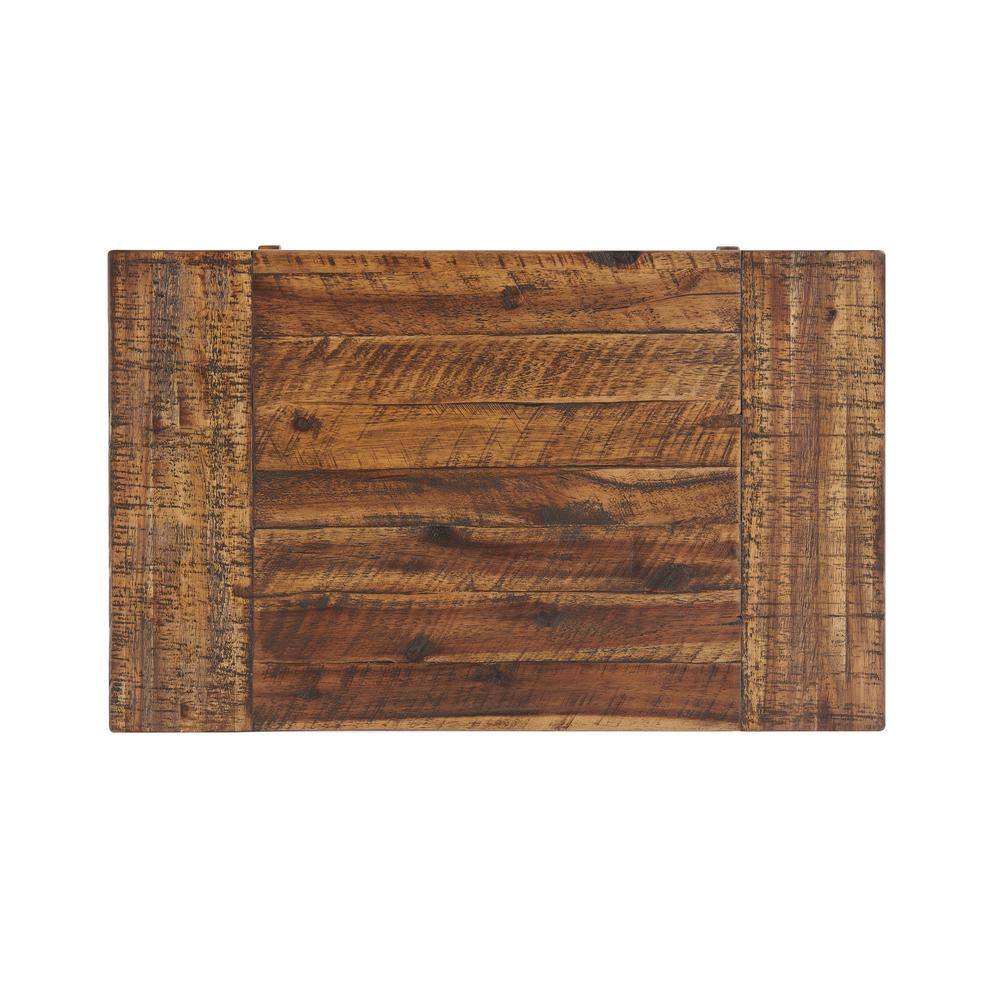 Durango 27" Rustic Industrial Wood End Table with Metal Accents
