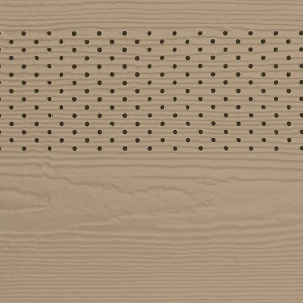 James Hardie Magnolia Home Hardie Soffit HZ10 16 in. x 144 in. Rugged Path Fiber Cement Vented Cedarmill Soffit