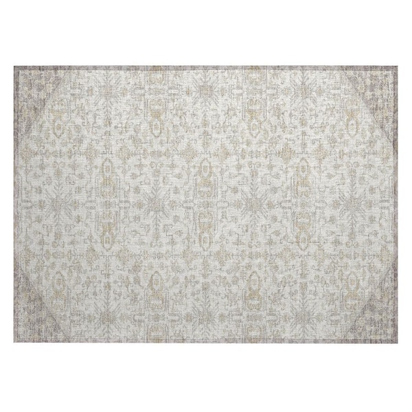 Chantille Machine Washable Indoor/Outdoor Abstract ACN3050 Ivory 3 ft. x 4 ft. Area Rug