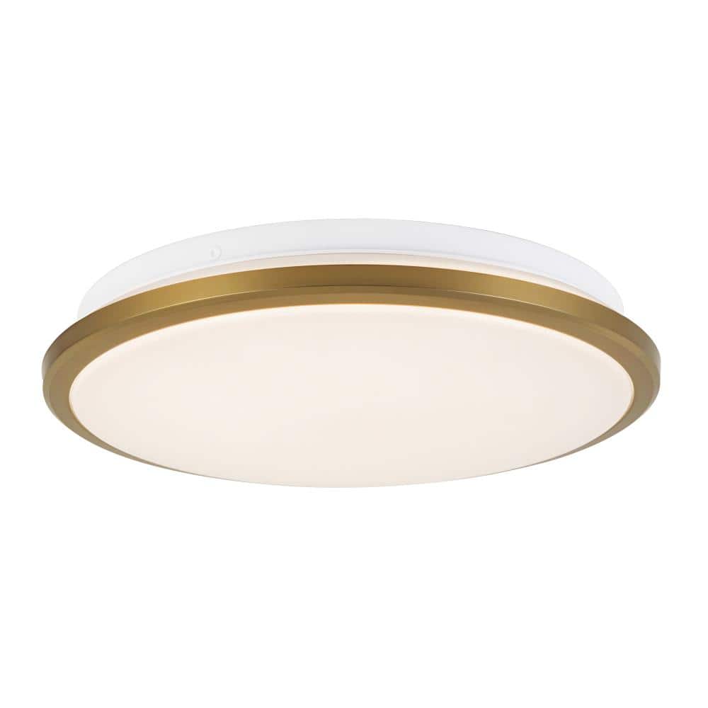 Brook 11-in Brushed Gold dimmable LED Flush Mount price history on PriceWatchPro