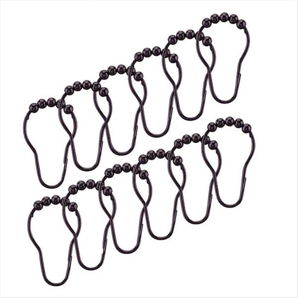 Bath Bliss Shower Curtain Rings in Bronze (12-Pack)