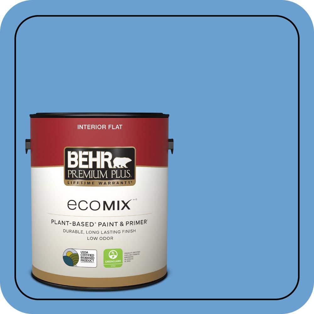 1 gal. #P520-4 Cornflower Flat EcoMix Plant-Based Interior Paint & Primer product image for price tracking