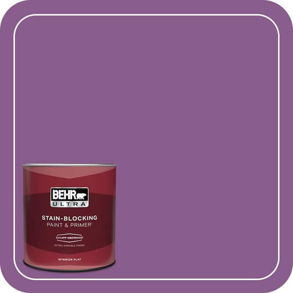 BEHR ULTRA 1 qt. #670B-7 Candy Violet Extra Durable Flat Interior Paint & Primer