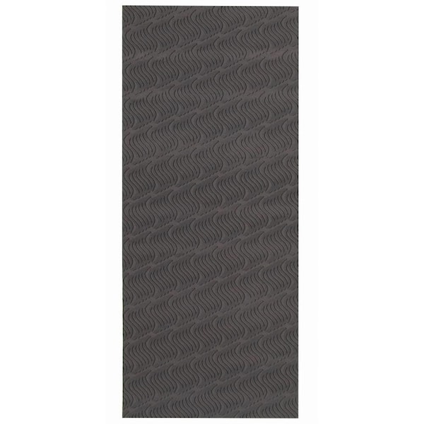 A&E Leland Black 2 ft. X 10 ft. Runner Geometric Polyester Runner Rug