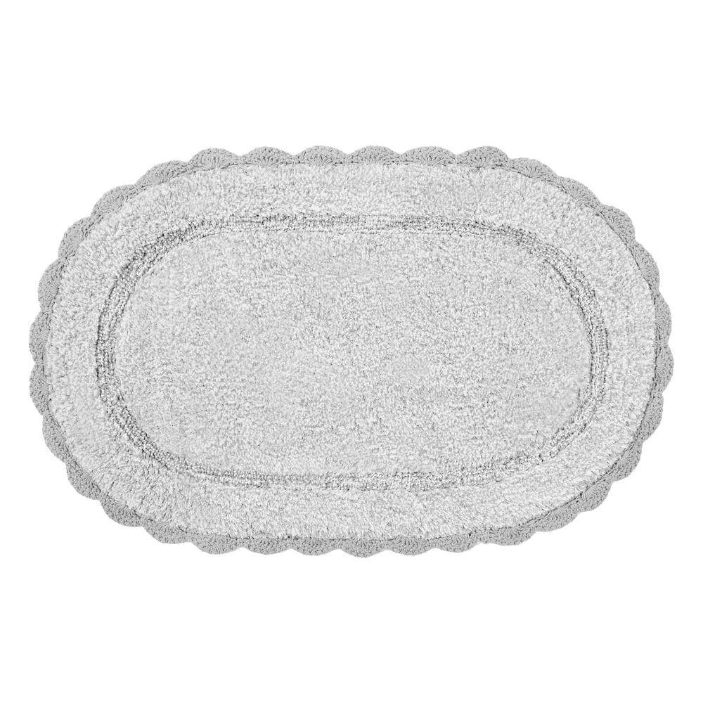  ラグビー バース　BATH 2XO レア Laura Ashley Eloise Crochet Border 21in. x 34in. Gray Solid Cotton