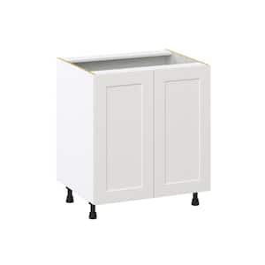 Littleton 30 in. W x 24 in. D x 34.5 in. H Painted Gray Shaker Assembled Base Kitchen Cabinet with 3 Inner Drawers