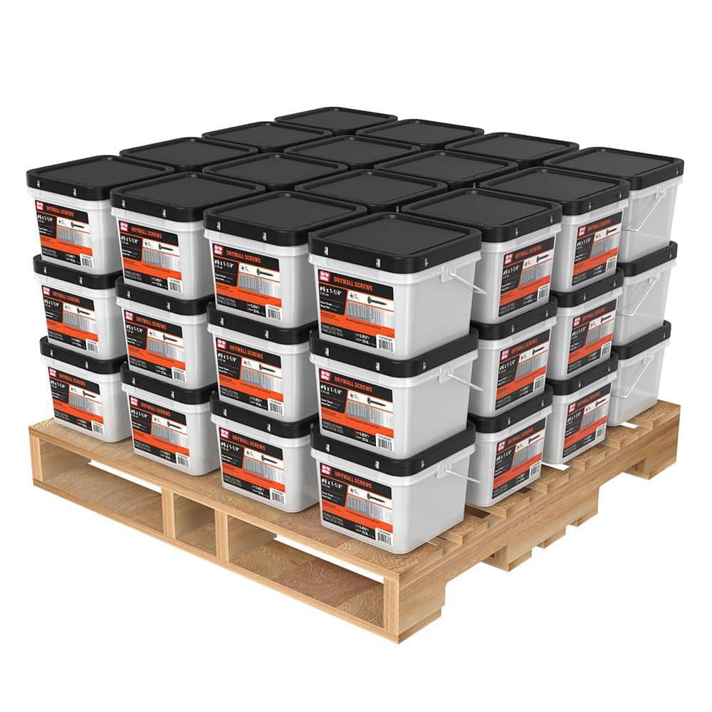 "#6 x 1-1/4 in. Phillips Bugle Head Coarse Thread Sharp Point Drywall Screws (25 lbs. /bucket)-(48 Buckets)" price history on PriceWatchPro