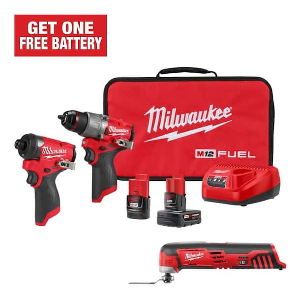 Milwaukee M12 FUEL 12 Volt Li Ion Brushless Cordless Hammer Drill