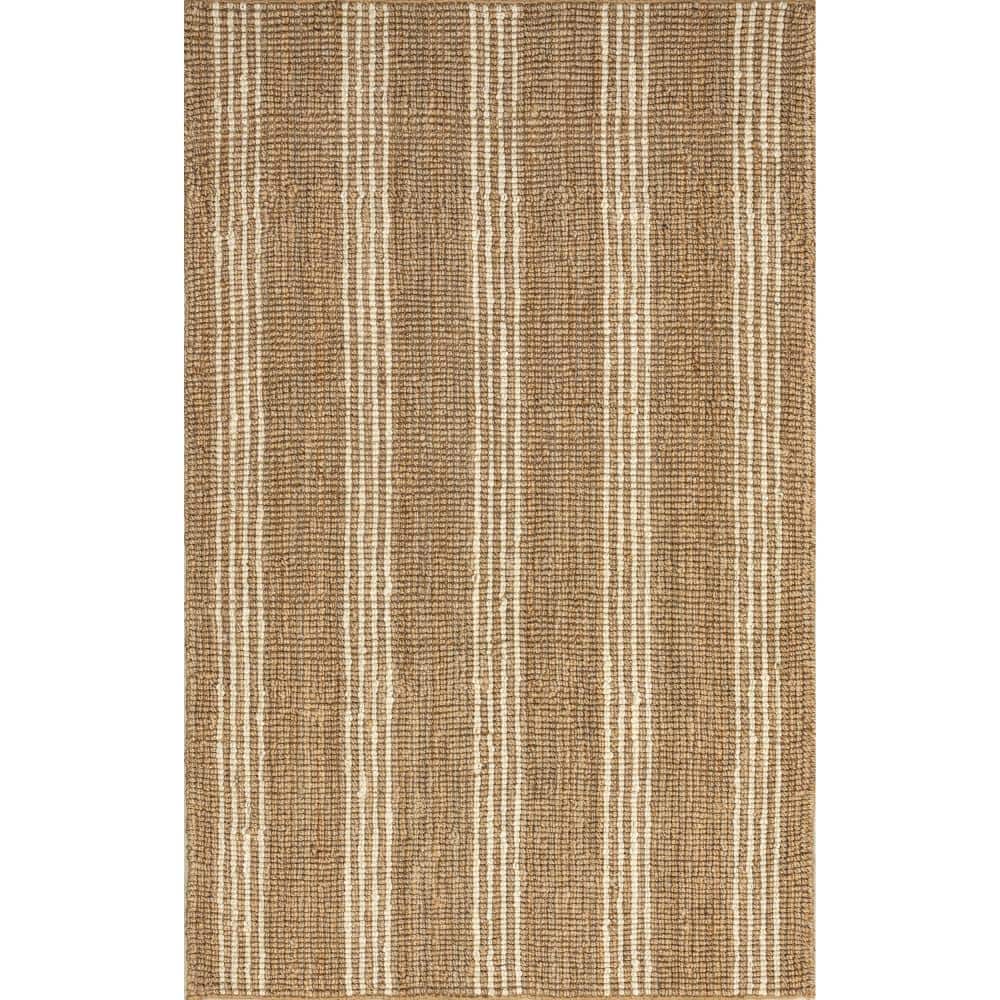 Hanna Striped Jute Natural 5 ft. x 8 ft. Area Rug price history on PriceWatchPro