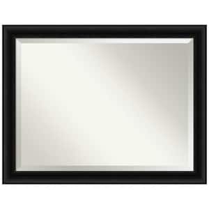 Medium Rectangle Parlor Black Beveled Glass Classic Mirror (35.5 in. H x 45.5 in. W)