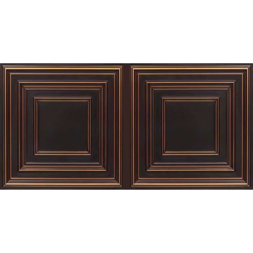 Schoolhouse Antique Copper 2 ft. x 4 ft. PVC Glue-up or Lay-in Faux Tin Ceiling Tile (400 sq. ft./case) price history on PriceWatchPro