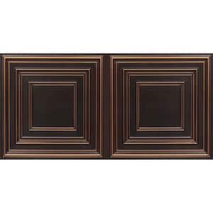 Schoolhouse Antique Copper 2 ft. x 4 ft. PVC Glue-up or Lay-in Faux Tin Ceiling Tile (400 sq. ft./case)