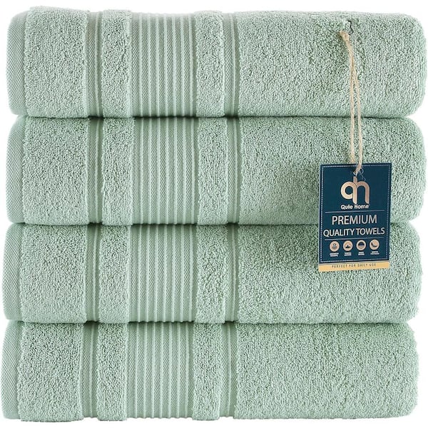 Aoibox 4-Piece Set Premium Quality Bath Towels for Bathroom, Quick Dry Soft  and Absorbent 100% Cotton, Brown SNPH002IN359 - The Home Depot