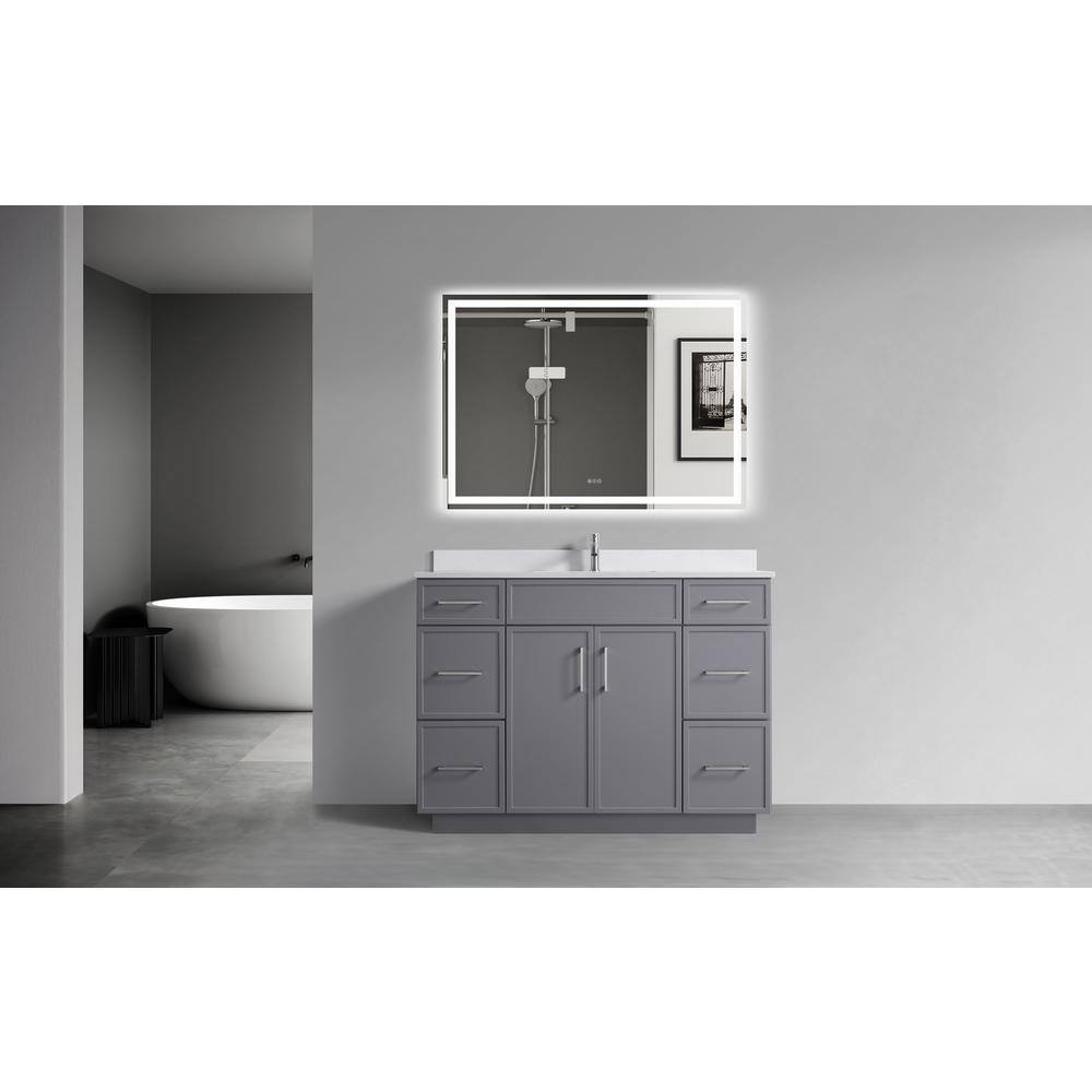 Freestanding Vanity with Sink 2 Doors + 6 Drawers - 48"