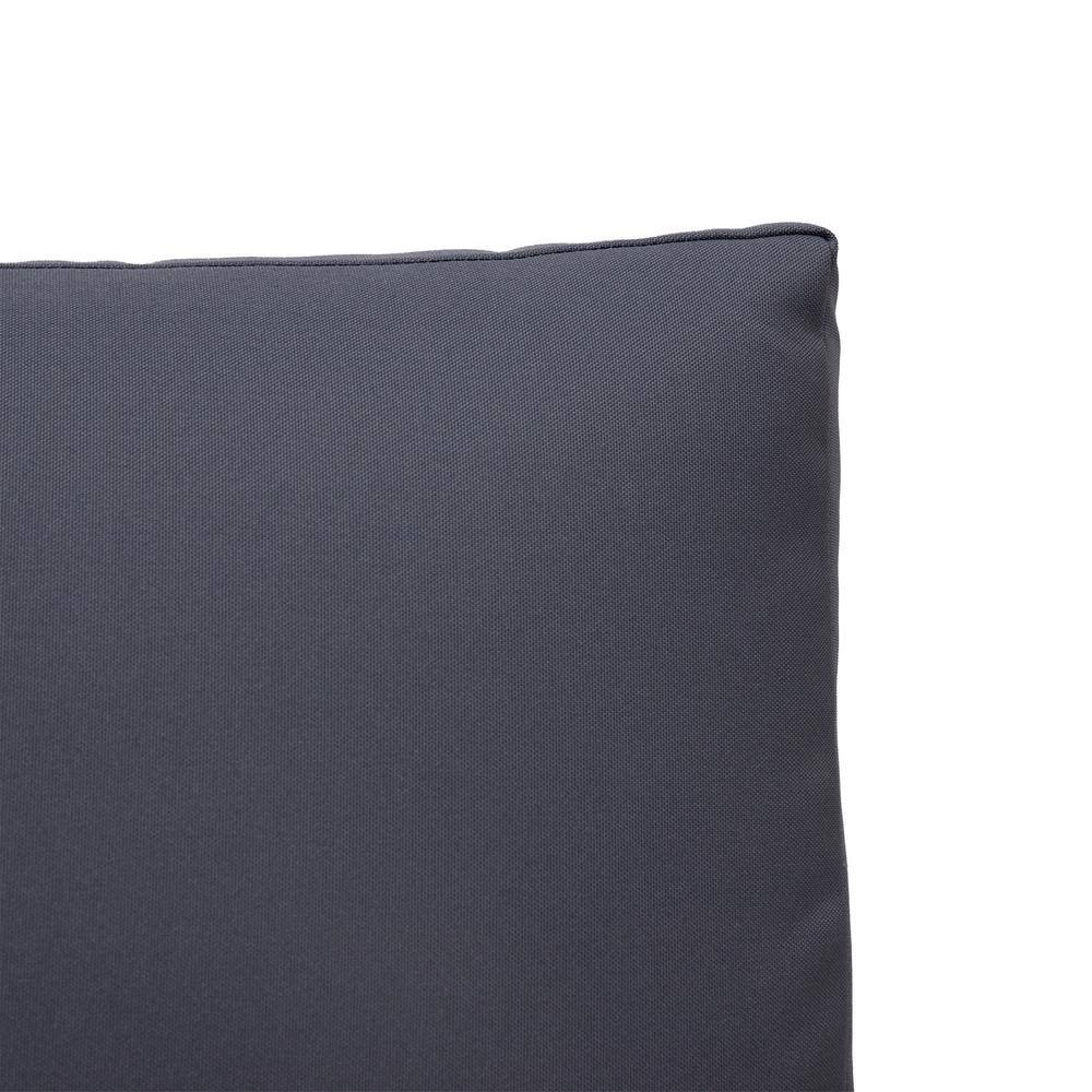 Louise Acacia Gray Outdoor Armless Lounge Chair with Dark Gray Cushion