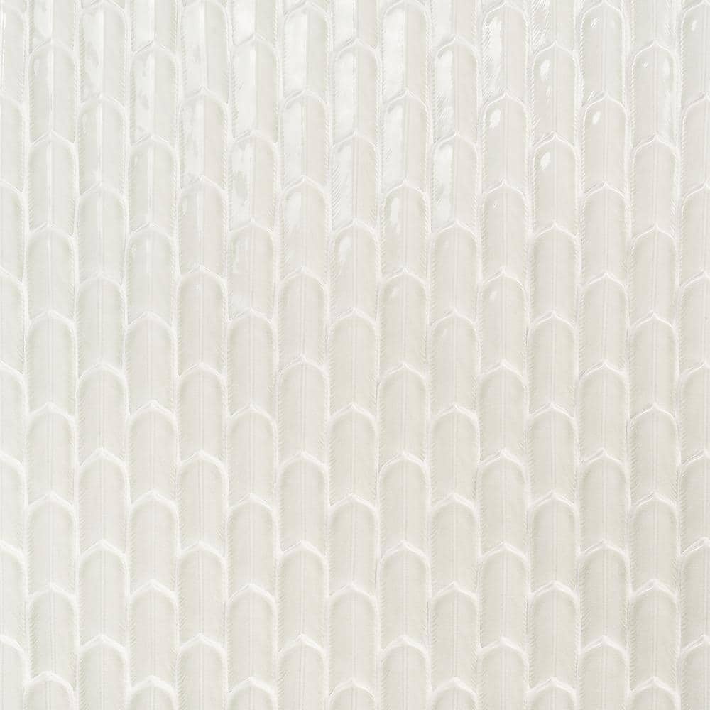 Ice Green Ceramic Herringbone Mosaic Tile 12x12