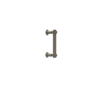 Contemporary 6 in. Back to Back Shower Door Pull with Dotted Accent in Antique Pewter