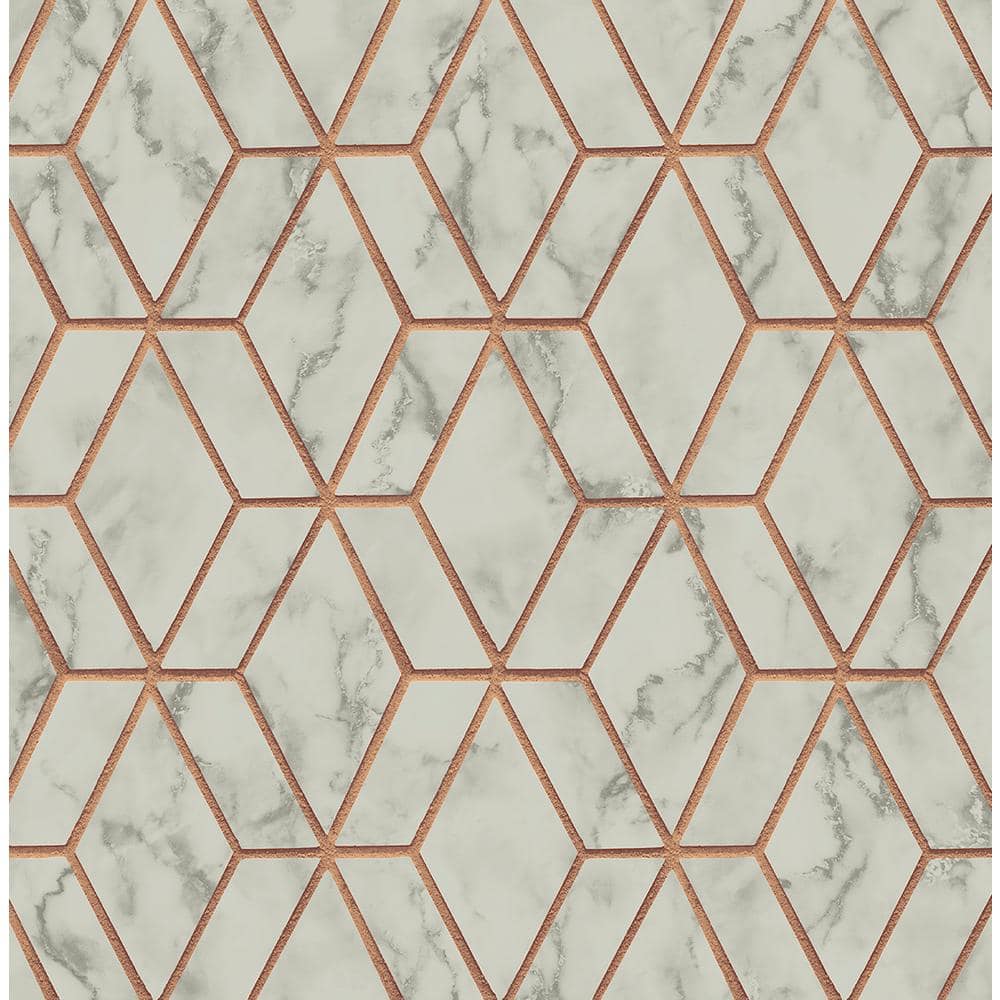 Seabrook Designs 56 Sq. Ft. Graystone And Metallic Copper Jodene 