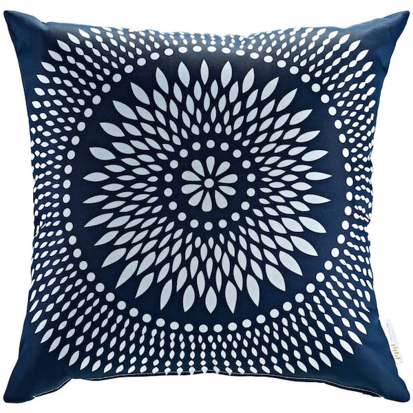 MODWAY Square Outdoor Throw Pillow in Cartouche