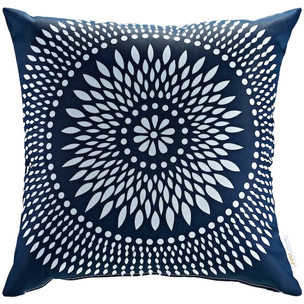 Patio Square Outdoor Throw Pillow Set in Cartouche (2-Piece)