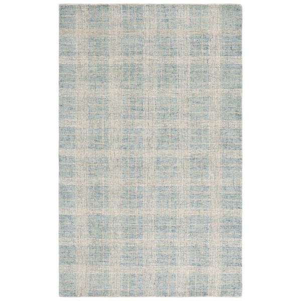 Genre 8 ft. x 10 ft. Blue/Ivory Gradient Geometric Area Rug