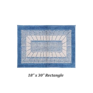 Radiance Blue 18 in. x 30 in. Rectangle 100% Polypropylene Kitchen Mat