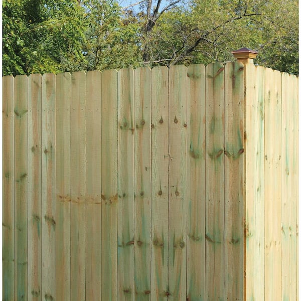 3/4 in. x 5-1/2 in. x 8 ft. Pressure-Treated Pine Dog-Eared Wood Fence Picket