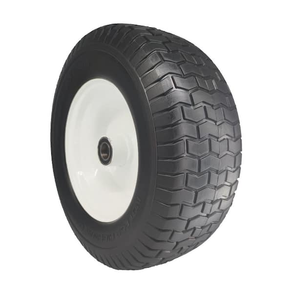 Ogracwheel Flat Free 16 in. x 6.5-8 in. Tire and Wheel w/ 1 in. Axle and 3 in. Center Hub, Replacement Lawn/Garden Tire