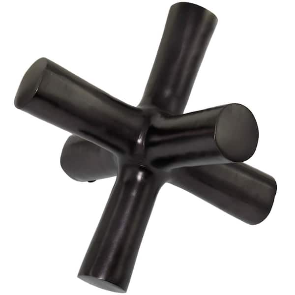 Litton Lane Black Aluminum Jack Abstract Sculpture