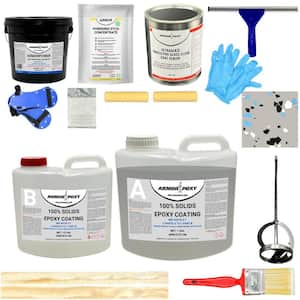 1.5 gal. Gray Gloss 2-Part 300 sq.ft. Epoxy Kit Interior Industrial Concrete Basement & Garage Epoxy Floor Paint Kit
