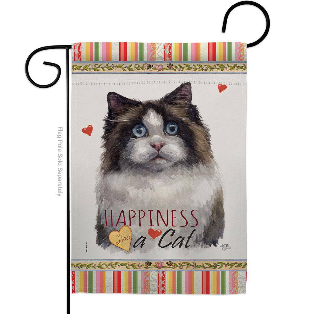 Maine Coon Grey & White Spring Decorative Flag 