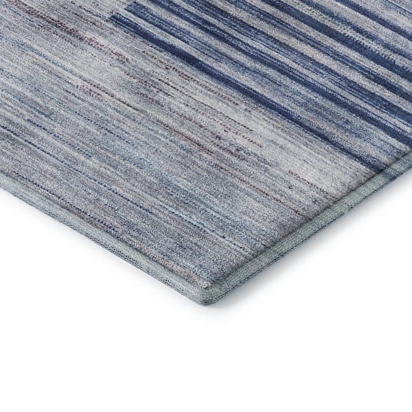 Mayfield Premium Machine Washable Abstract AMF2149 Blue 5 ft. x 7 ft. 6 in. Area Rug