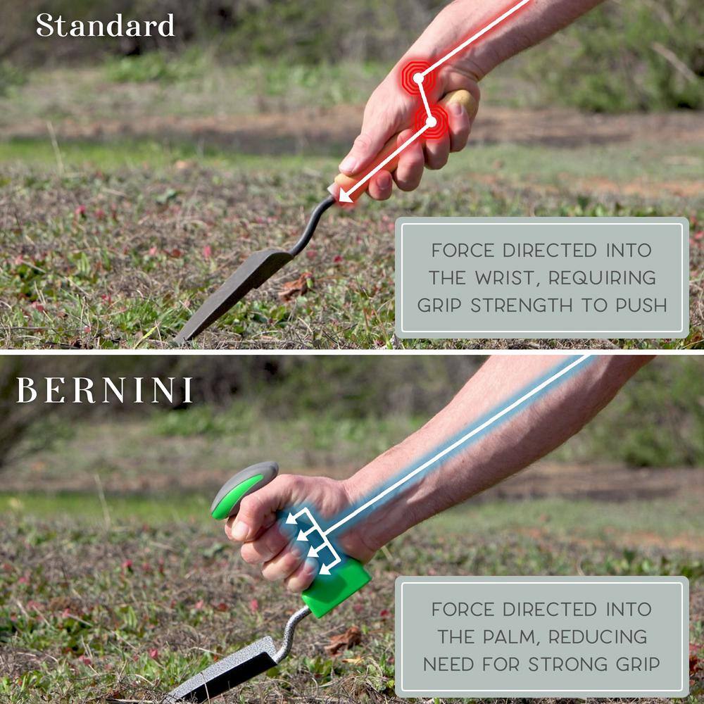Ergonomic Green and Gray 3-Piece Garden Tool Set