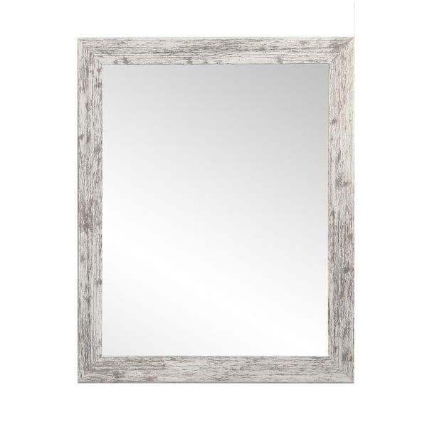 BrandtWorks Distressed White Barnwood Wall Mirror
