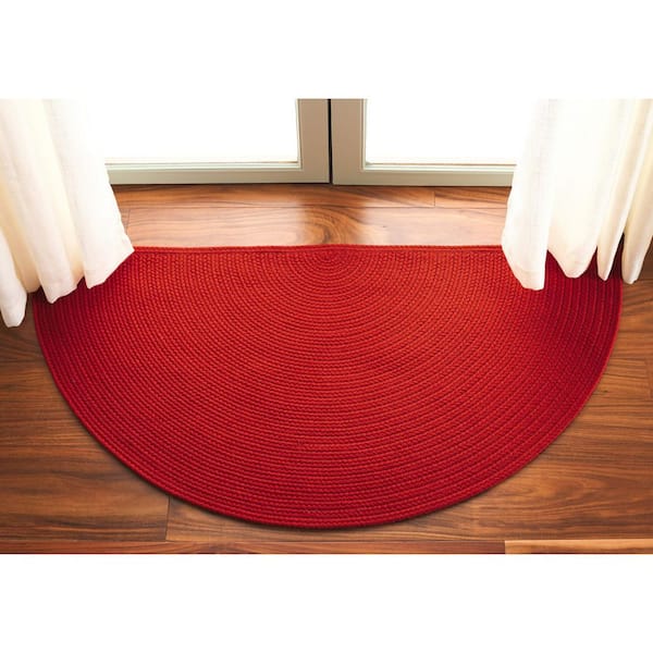 Braided Rust 2 ft. x 4 ft. Machine Washable Solid Color Gradient Specialty Area Rug