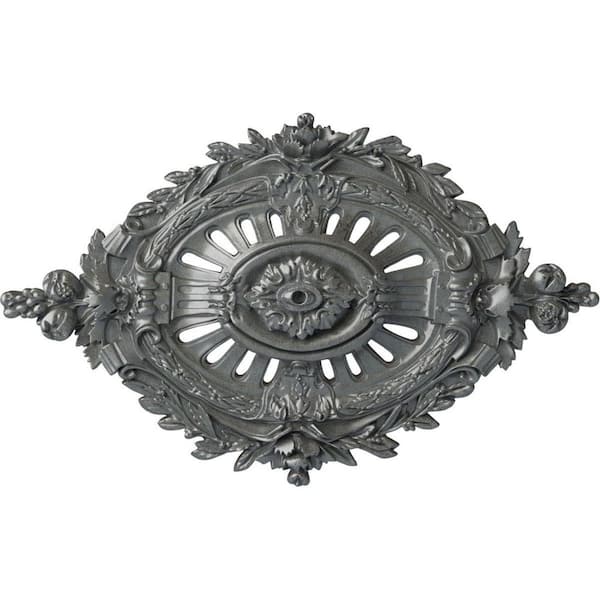 Ekena Millwork 35-7/8 in. W x 22-1/2 in. H x 4-3/8 in. Antonio Urethane Ceiling, Platinum