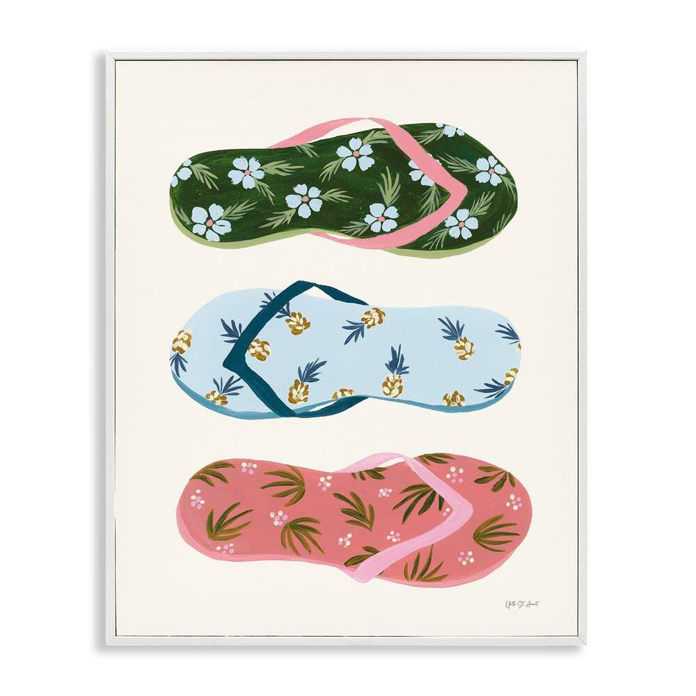 Tropical Flip Flops by Yvette St. Amant White Framed Coastal Giclee Art Print 30 in. x 24 in. price history on PriceWatchPro