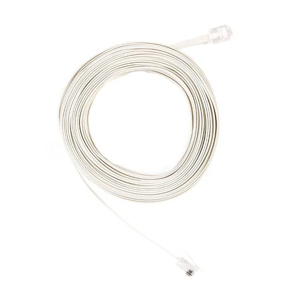 Commercial Electric 50 ft. Telephone Line Cord, Light Almond