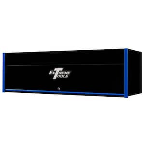 RX Professional 72 in. 0-Drawer Extreme Power Workstation Hutch in Black with Blue Handle