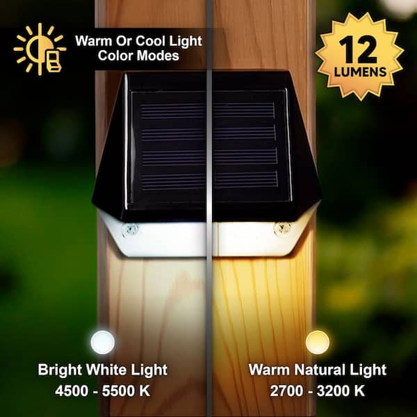Classy Caps 3-in x 3-in 20-Lumen 1-Watt White Solar LED Outdoor Post Cap Light (4500 K)