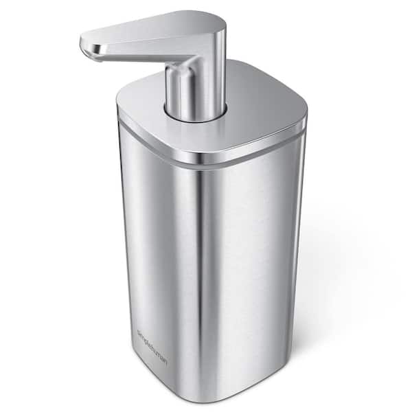 simplehuman 10 oz. Liquid Soap Pulse Pump Dispenser, Brushed Stainless Steel